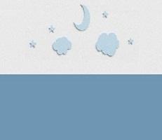 Апликация бело - голубая