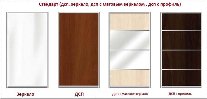 Варіанти фасаду великої шафи купе