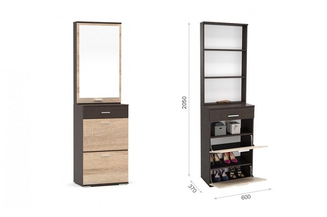 Купити тумбу для взуття з дзеркалом в Києві