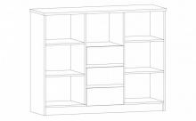 Комод Мебель-сервис Аляска 2Д3Ш (внутренне наполнение)