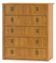 Комод для дитячої кімнати Мебель-сервіс Валенсія 5Ш (клен онтаріо)