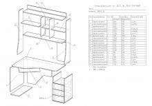 Комп'ютерний стіл з надбудовою і ящиками Ніка - 16