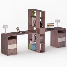 Компьютерный стол для двоих Ника LED - 49