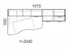 Компьютерный стол угловой с выдвижными ящиками Тиса Престиж СК - 14
