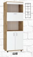 Пенал - стелаж Пехотин Камелот ШБ (білий і дуб тахо)