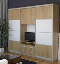 Шкаф купе под телевизор Дом Камелот К22 (фасады с вставками)