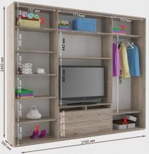 Шкаф купе с местом под телевизор Дом Камелот К 27 (пространство под телевизор)