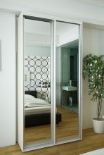 Шкаф купе 2 метра 2 двери Ника Эконом 11 (с зеркальным фасадом)