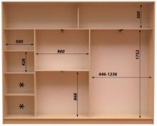 Дитяча шафа купе для одягу Ніка Лего 1910 - 2000 (глибина 45 см)