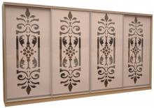 Длинный шкаф купе в прихожую Ника Лего 3810 - 3900 (матированое зеркало с рисунком)