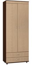 Шкаф Пехотин Камелот Ш - 2х2 (орех темный и дуб светлый)