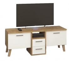 Тумба під ТВ Пехотин Арго (білий і дуб тахо)