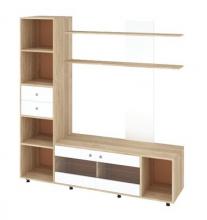 Тумба під ТВ Пехотин Мальта (білий і дуб сонома)