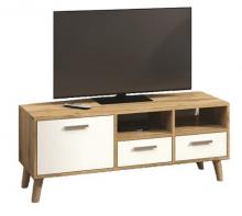 Тумба під ТВ Пехотин Міраж (білий і дуб сонома)