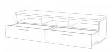 Тумба під ТВ з ящиками FN - 55 (телескопічні направляючі на шухлядах)