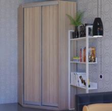 Угловой шкаф купе белый Дом Виват ВУ1100 (с возможностью укомплектовать ящиками)