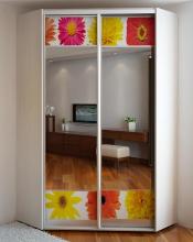 Угловой шкаф купе в прихожую Ника Эконом 32 (зеркальный угловой)