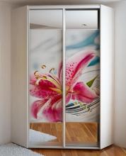 Шафа купе кутова Ніка Економ 33 (фотодрук на фасадах)