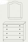 Комод Сокме Кароліна з дзеркалом (схематичний малюнок)