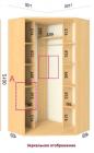 Кутова шафа - купе Фенікс Стандарт 1100/110 (ширини і глибина 110 см)
